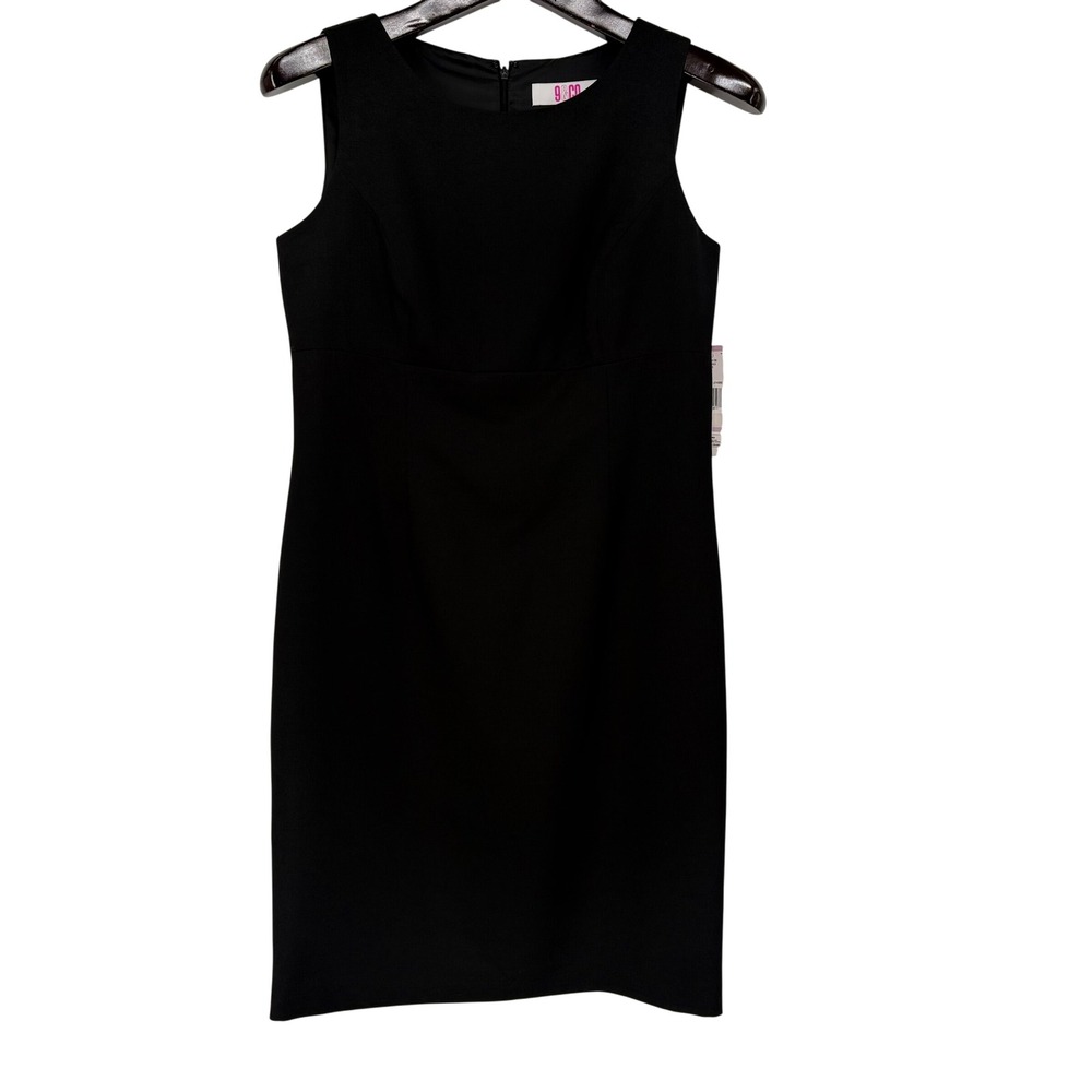 9 & Co Womens Black Sleeveless Sheath Dress Suit Separates Size 6 Career Capsule